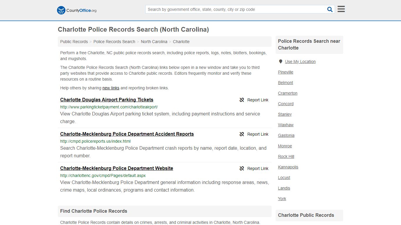 Police Records Search - Charlotte, NC (Accidents & Arrest Records)