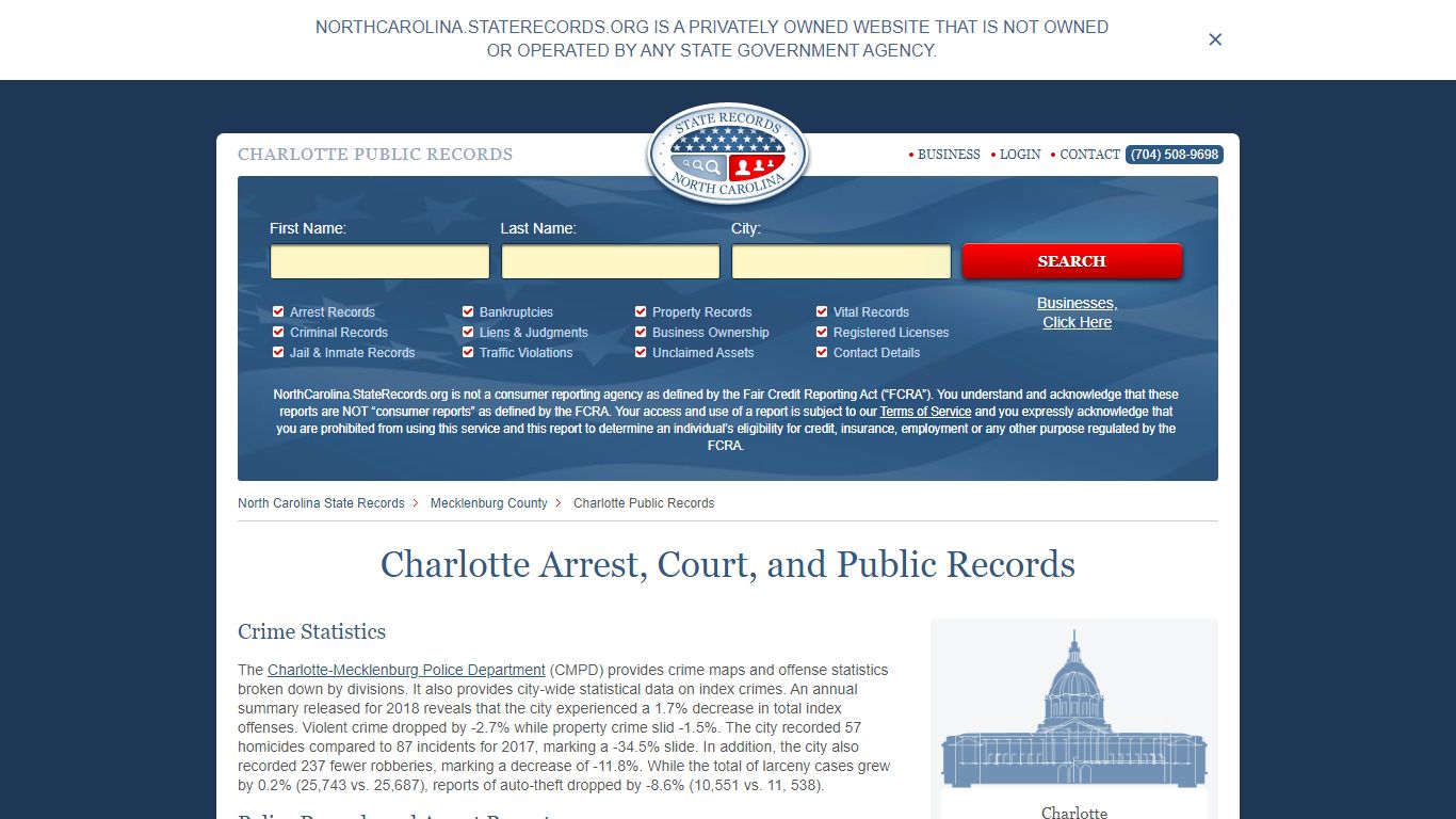 Charlotte Arrest and Public Records - StateRecords.org